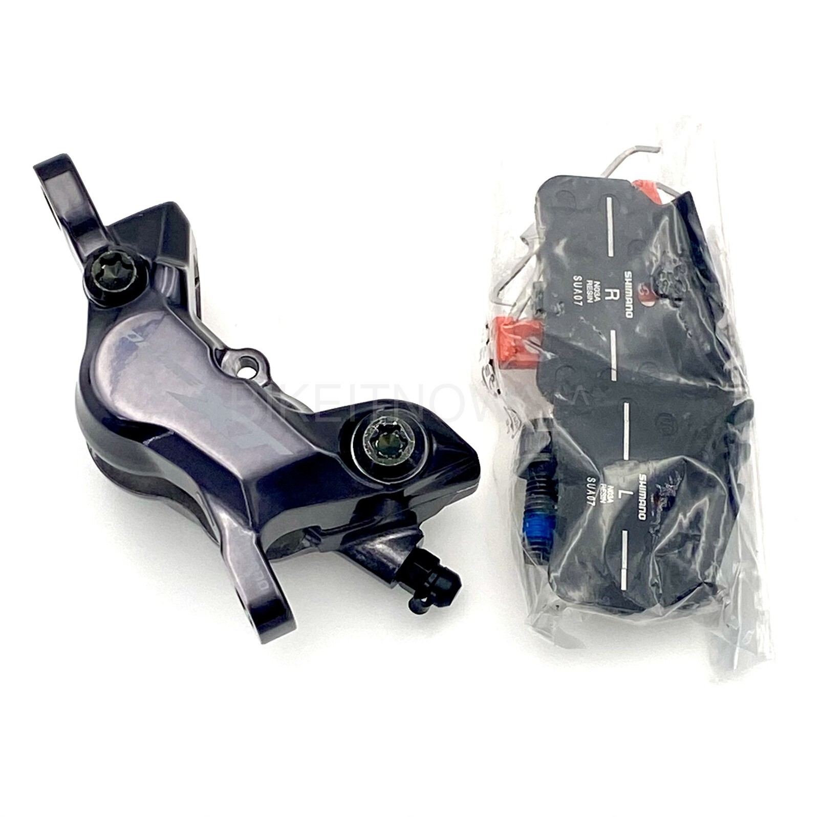 NEW Shimano Deore XT BR-M8120 4-Piston Disc Brake Caliper w/ N03A Resin Fin Pads