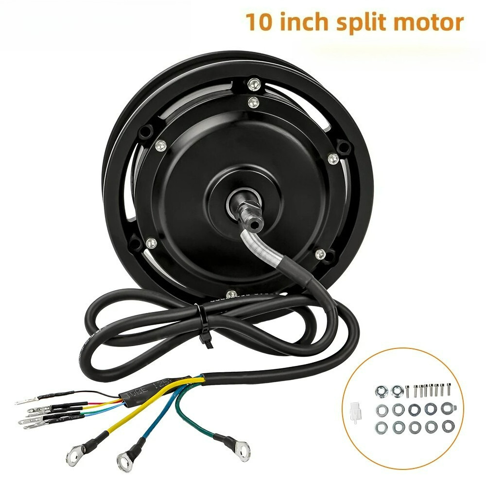 10 inch Scooter Brushless Spilt Hub Motor 48V 1000W Replace Wheel Motor
