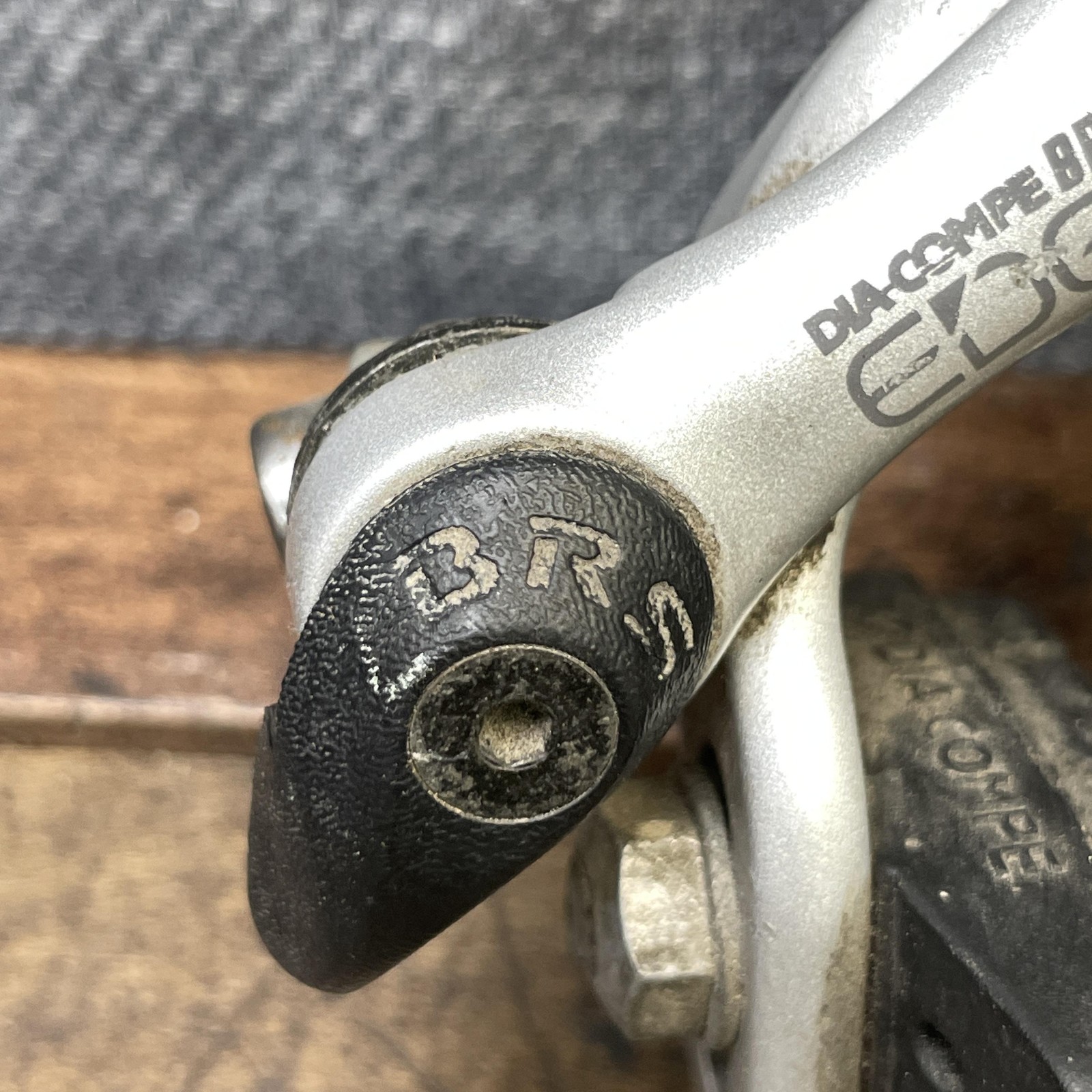 Vintage Dia-Compe BRS Edge Caliper Brake Set Silver Road Bike F/R Pair Side Pull