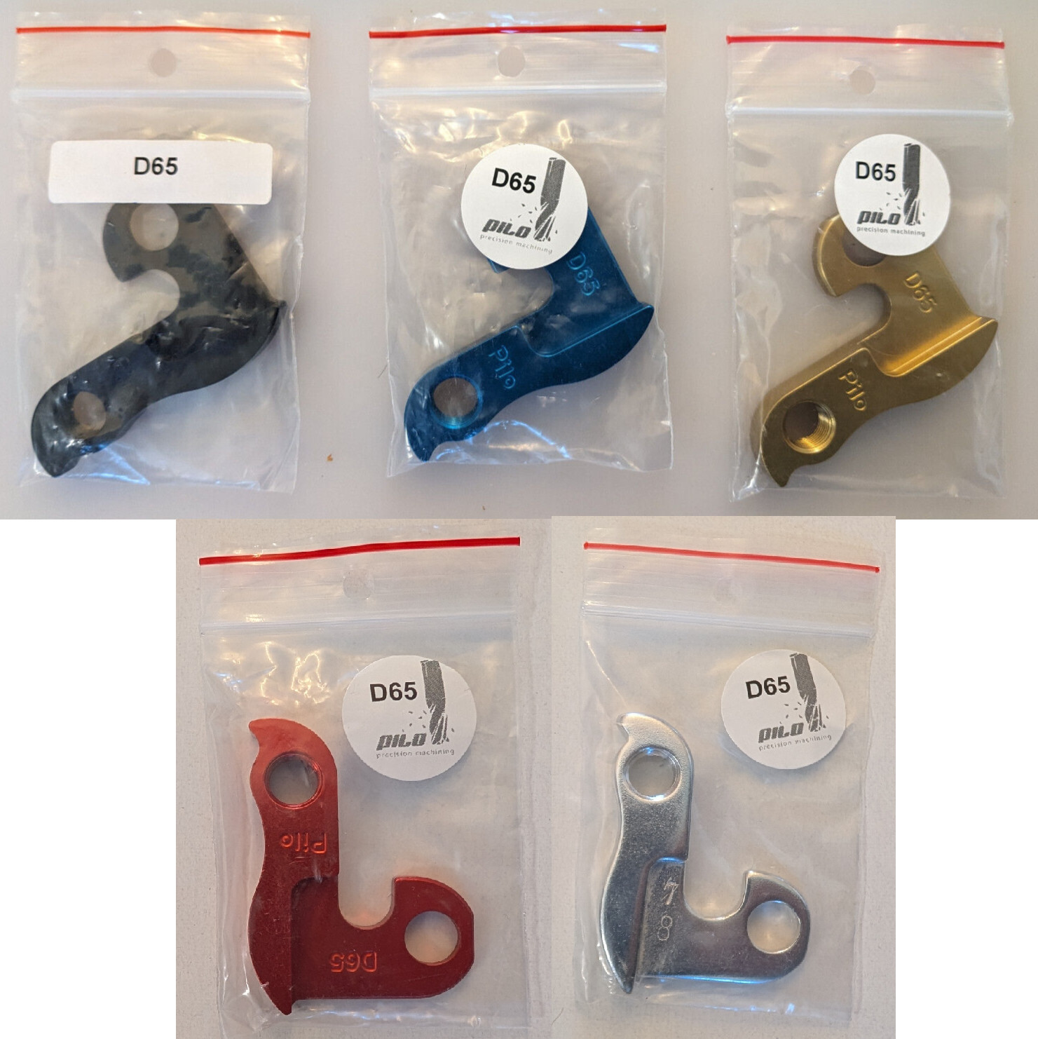Pilo D65 Derailleur Hanger for Marin Schwinn Kona Caloi KTM (Select Color)
