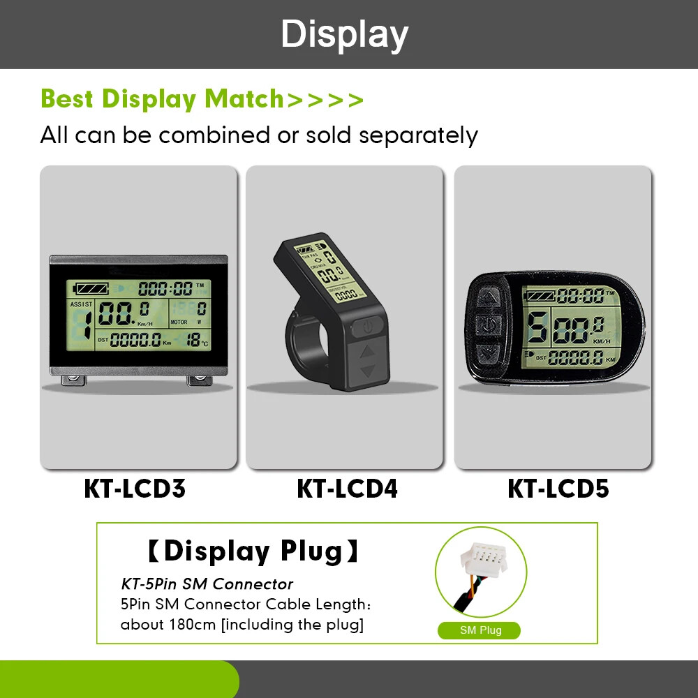 15A-50A E-bike Square Sine Wave Controller Use for 250W-3000W E-bile Motor