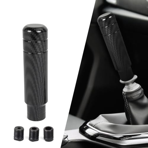 BARTOO Aluminum Alloy Heavy Weighted Shifter Knob, 5″ Auto Gear Carbon Fiber