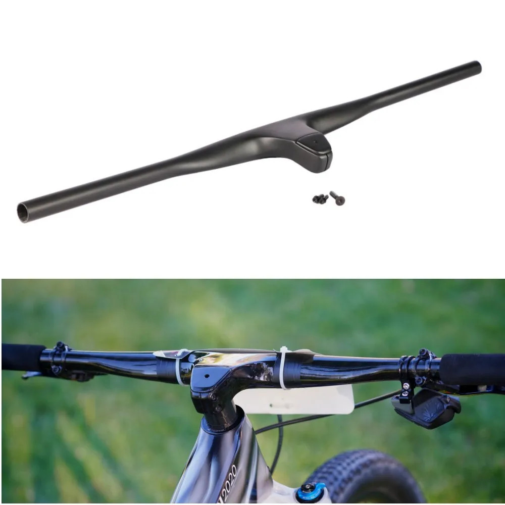 Carbon Mtb Bicycle Integrated Handlebars 740mm with 50/60/70/80/90mm Stem 28.6mm