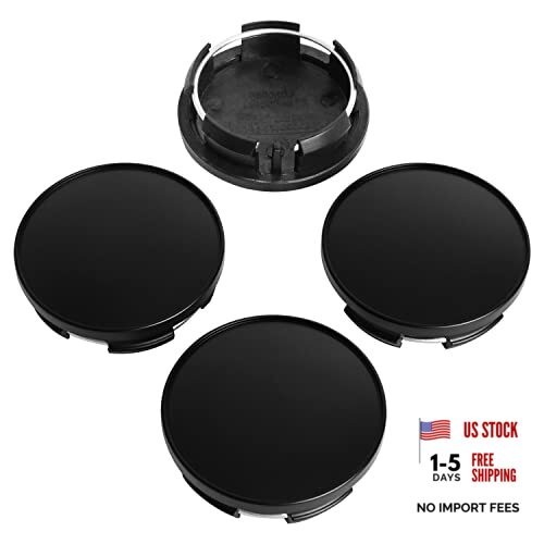 2.5Inch 63MM Wheel Center Caps for Dodge Outer 63MM , Inner 56MM Matte Black