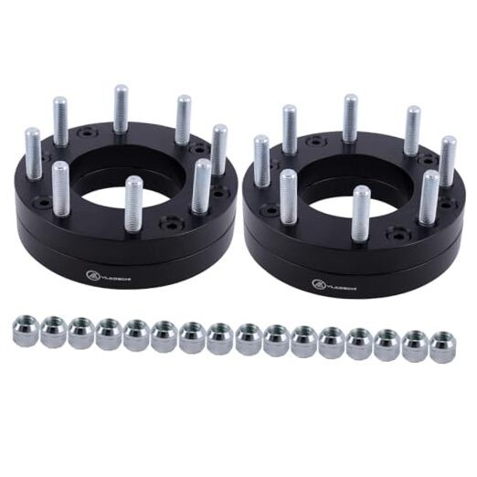 Black Forged 5×5.5 to 8×6.5 Wheel Adapters 2 Inch 2 Inch, 2PC To 8×6.5 Rims