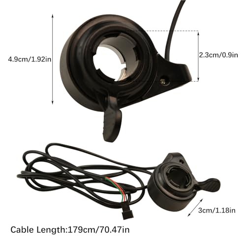 Flylin 2Pcs Thumb Throttle Speed Control, 22mm 7/8inch Universal E-Bike Thumb