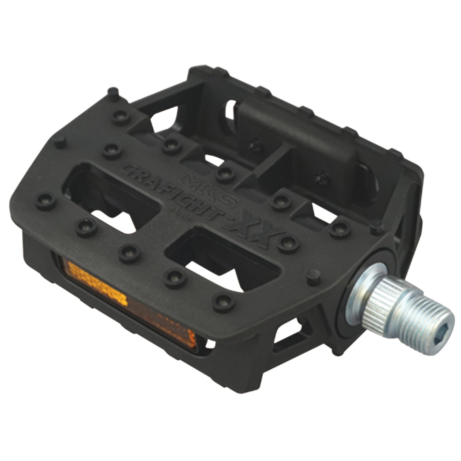 Mikashima (MKS) Bicycle Pedals GRAFIGHT-XX (Graphite-XX) 1/2-inch core, Black