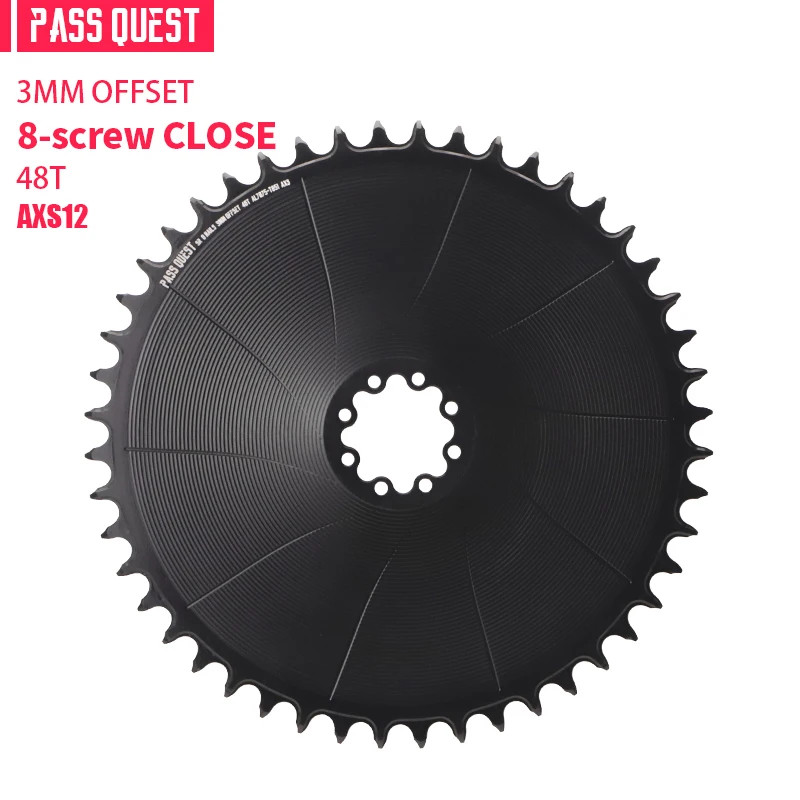 Round Narrow Wide Chainring 3mm Offest Direct Mount Crank Gravel Bike AXS 40-56T