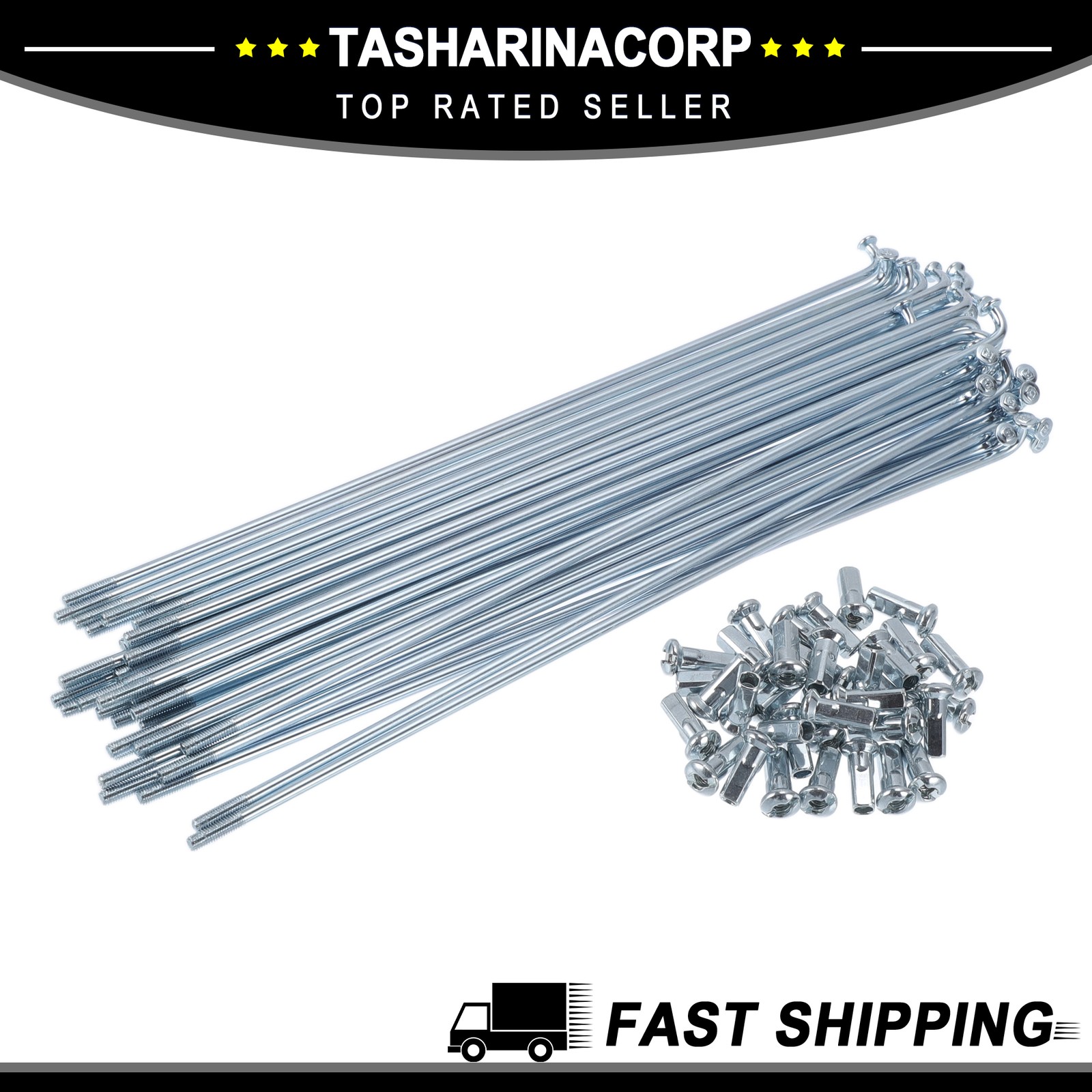 1Set 12G 183mm Length Bicycle Spokes Nipple Carbon Steel Galvanized Universal