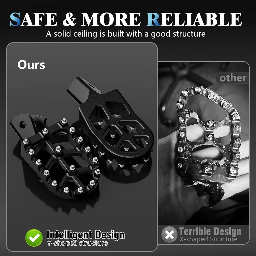 Electric Dirt Bike Wider Foot Pegs Footpegs Surron Sur Ron LBX Eride Pro SS 2.0