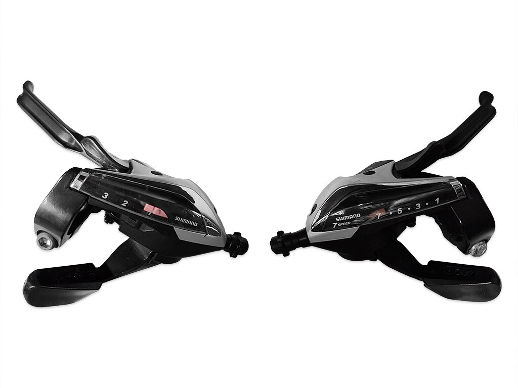 Shimano ST-EF60 7×3 Silver/Black Brake Shift Levers Pair Mountain Bike Shifters