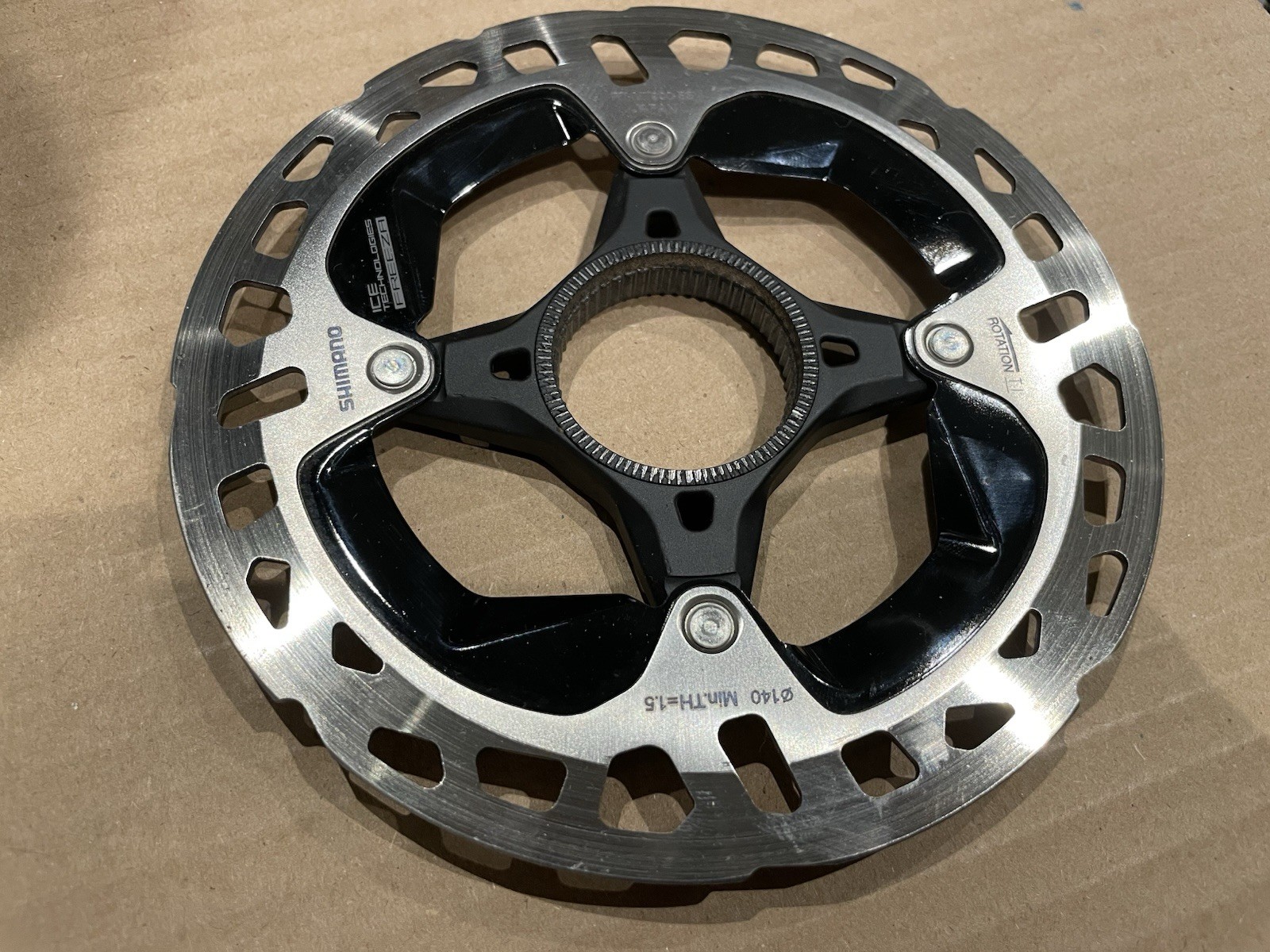 140mm Shimano XTR RT-MT900-SS CenterLock Disc Brake Rotor, Used.