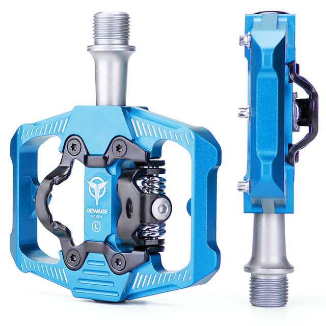 Bicycle Lock Pedal 2 In 1 With Free Cleat For SPD System MTB Road Sealed Bearing