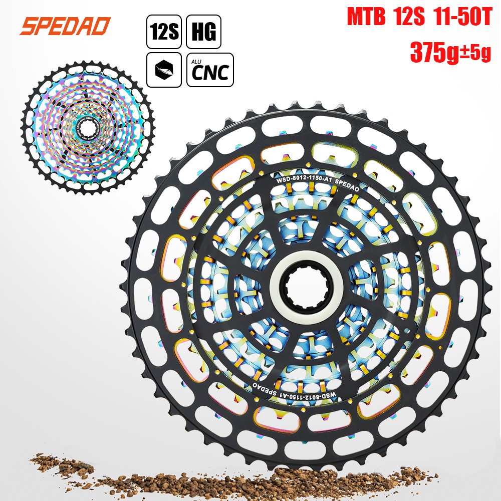 12S MTB Cassette 12s 11-50 Tooth, CNC Machined Steel Freewheel for Shimano HG