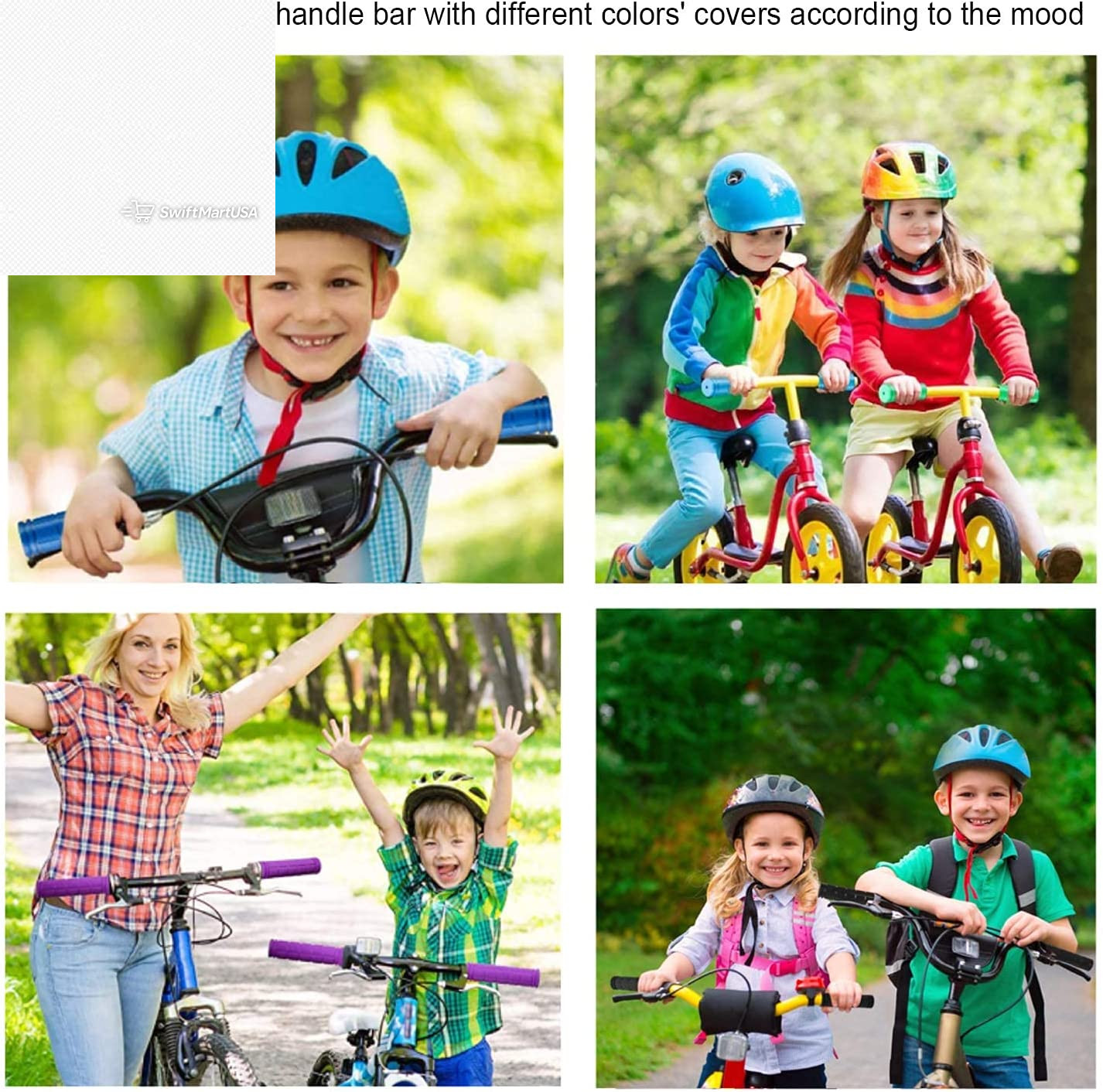 Kids Bike Handlebar Grips with Tassel Streamers Girls Boys Bicycle Scooter BMX
