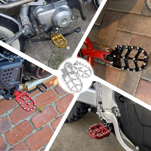 Silver CNC Anti-Slip Foot Pegs for 50cc, 70cc, 80cc, 90cc Dirt Bike