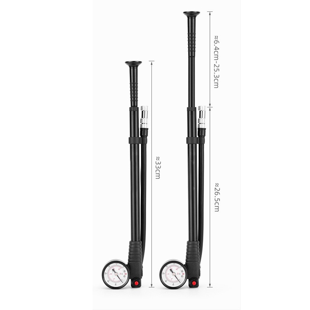 Portable Hand Pump for Mountain Bikes Inflates Tires Up to 300 PSI with Ease