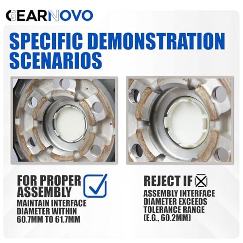 2.6Inch 65MM Wheel Center Caps for Ford Outer 65MM , Inner 61MM Chrome