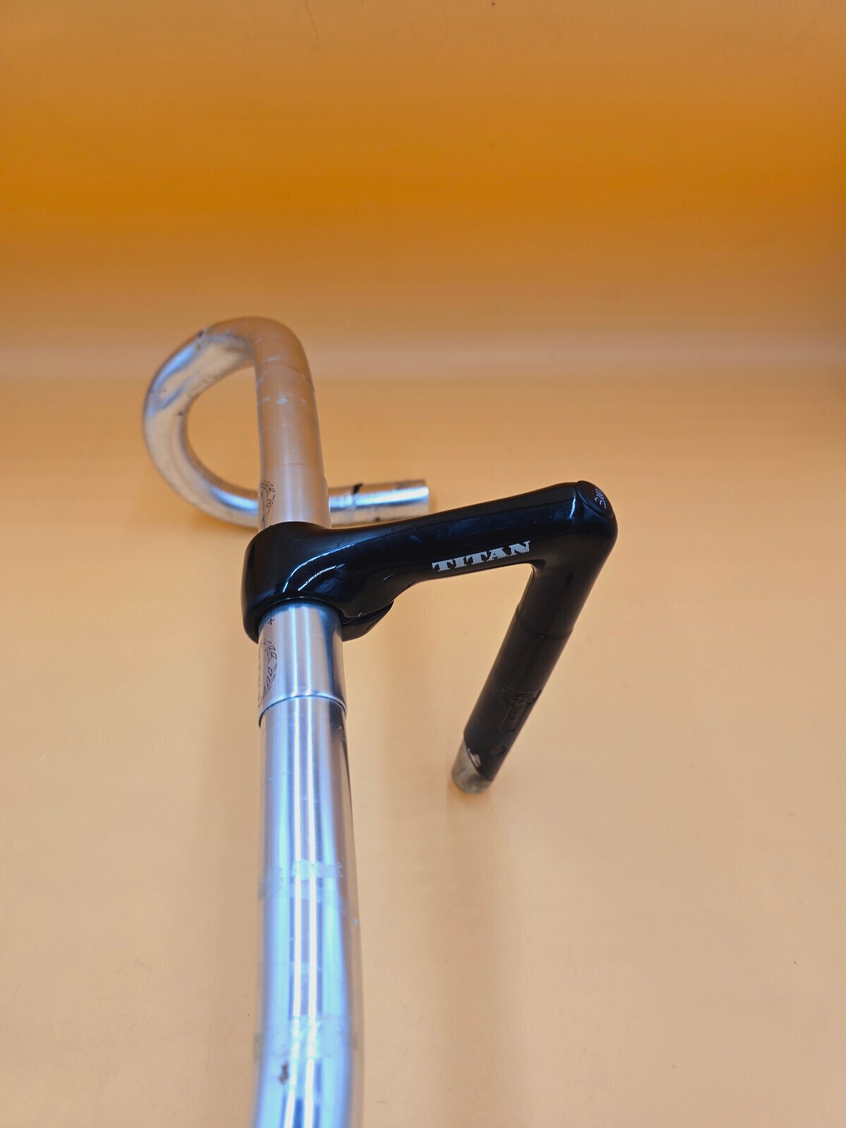 Handlebar Stem Unit 3TTT Podium Black Titanium Panto 40cm 100 1″ Bar Stem