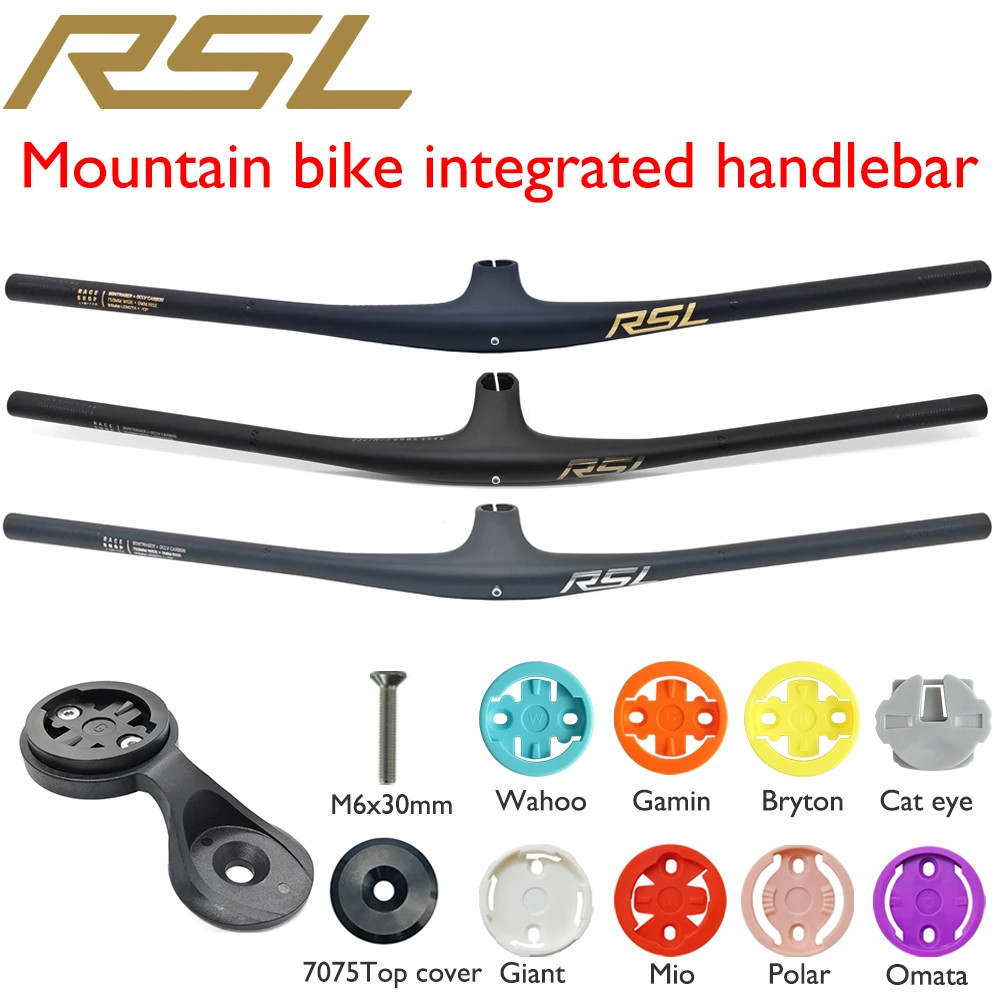 MTB Bicycle Carbon Integrated Handlebar 13° 28.6mm with Bike Computer Mounts