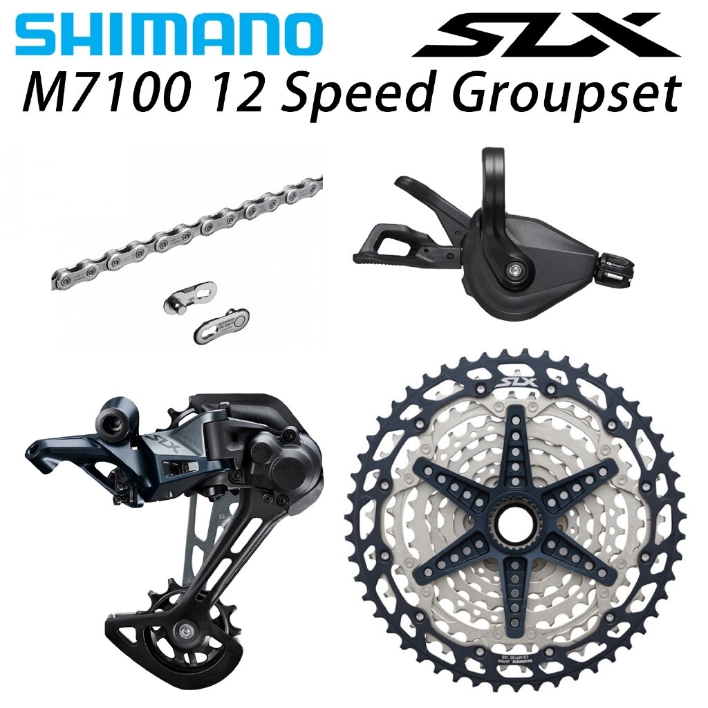 Shimano SLX M7100 12 Speed Drivetrain Groupset 51T Shifter I-Spec – 4 pieces