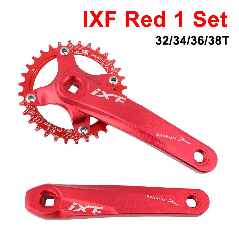 Square Hole MTB Crankset 104BCD 170mm Narrow Tooth Chainring 32/34/36/38/40T/42T