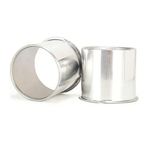 2Pcs 5.15inch Aluminum Trailer Wheel Center Caps Push Through 5.15″ Bore 4.61″