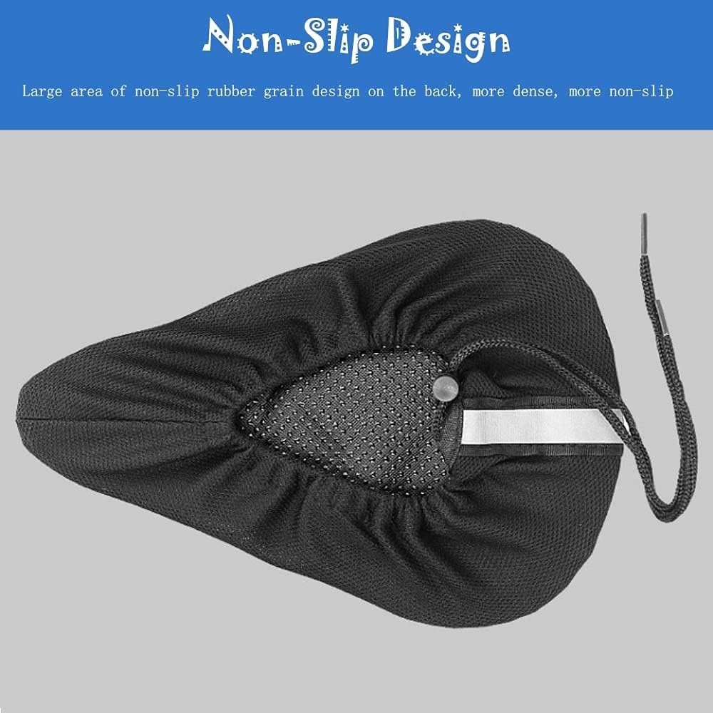 Kids Gel Bike Seat Cushion Cover Blue 9×6 Inch Memory Foam Waterproof Kids Bi…