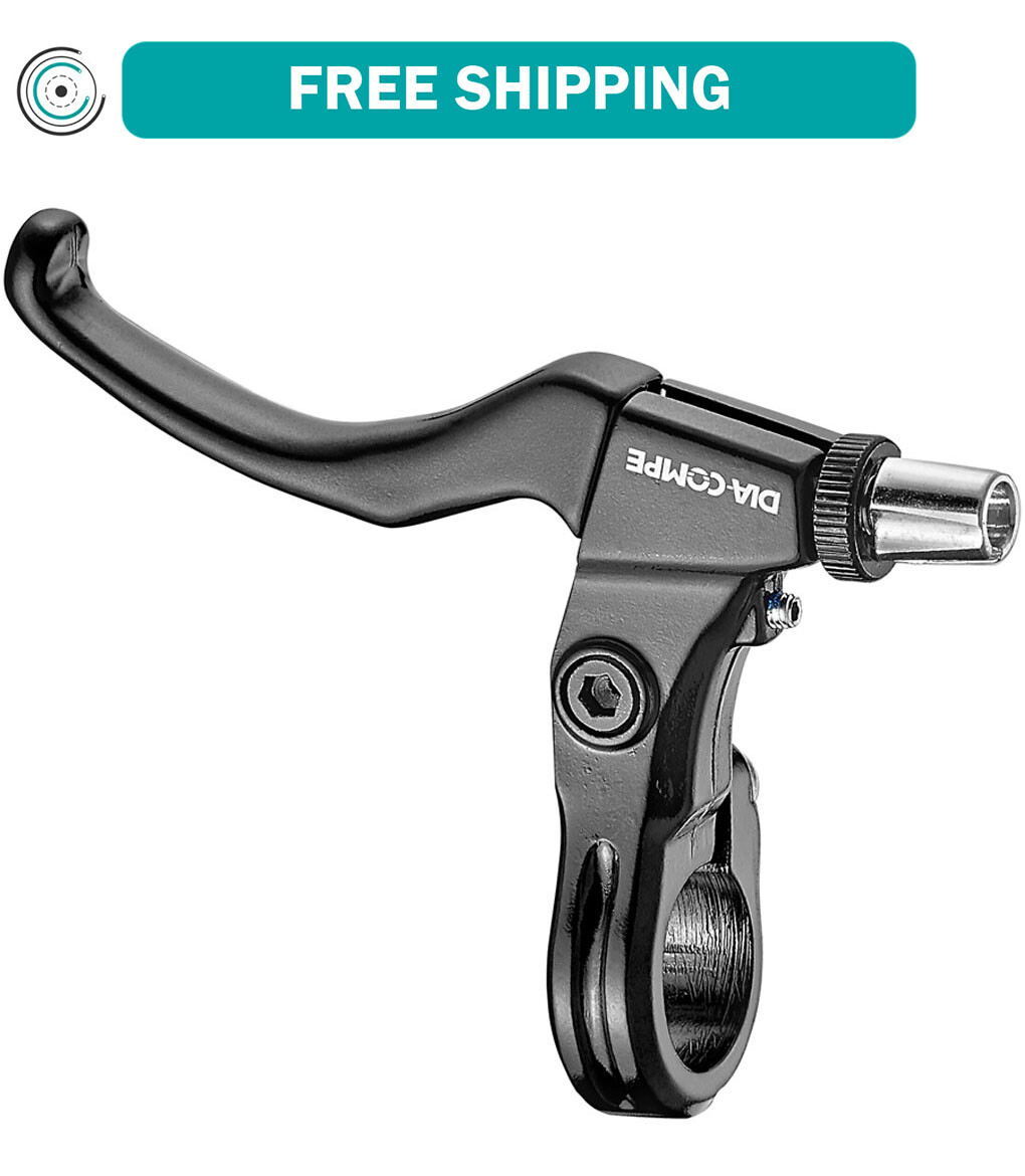 Diatech MX-110N Left Brake Lever Black Two Finger Long Pull Forged Aluminum