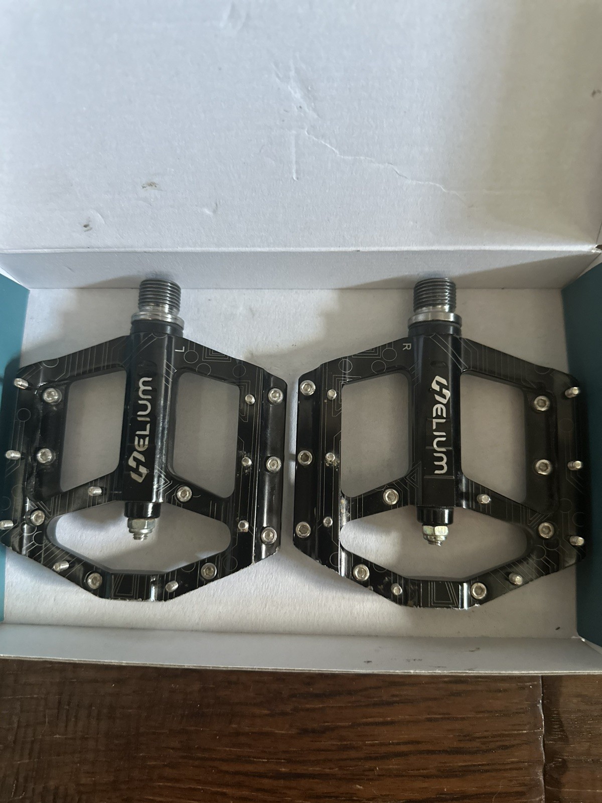 Helium Jr BMX Racing Pedals — Black, 9-Pin Titanium Spindle