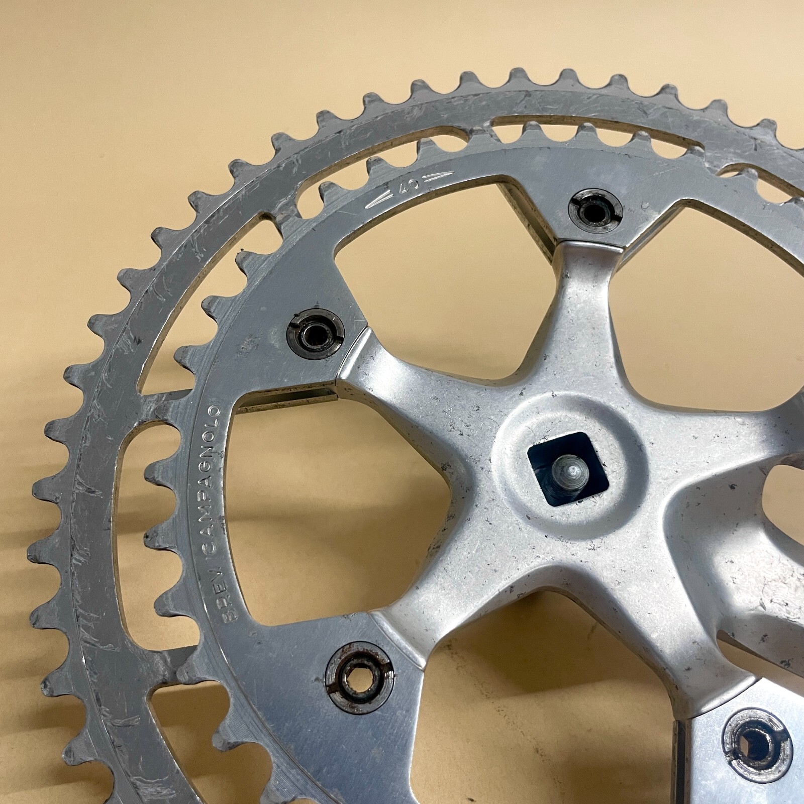 170mm Campagnolo Triomphe 52/40T double crankset, w/ 115.5mm Centaur sealed bb
