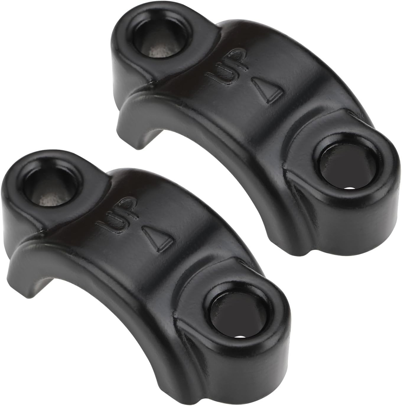 Classic Black Aluminum Brake Lever Clamps (2pcs) for Reliable Biking Performance