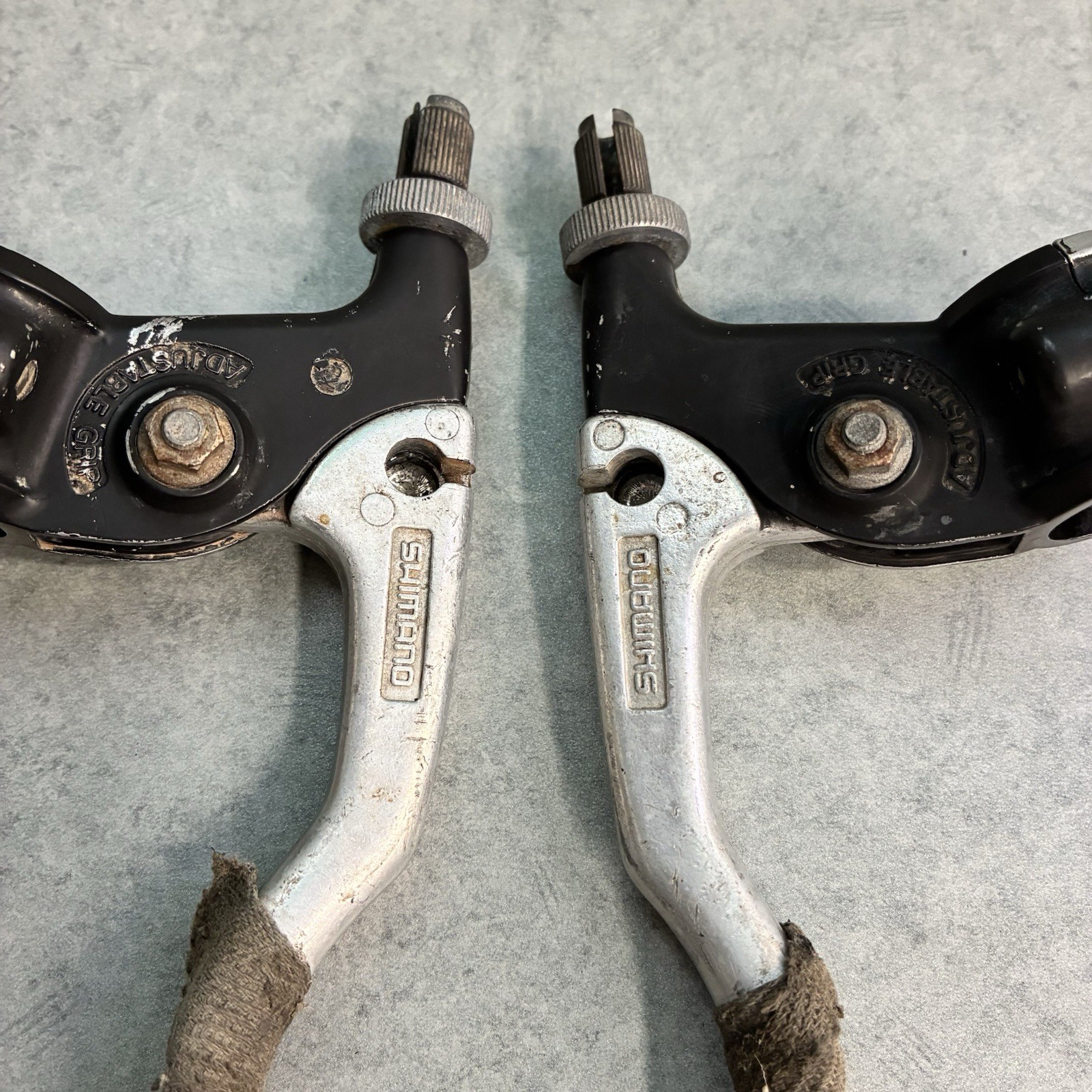1986 Shimano BL-AT50 Early Mountain Bike Brake Levers Canti Japan Klunker 22.2