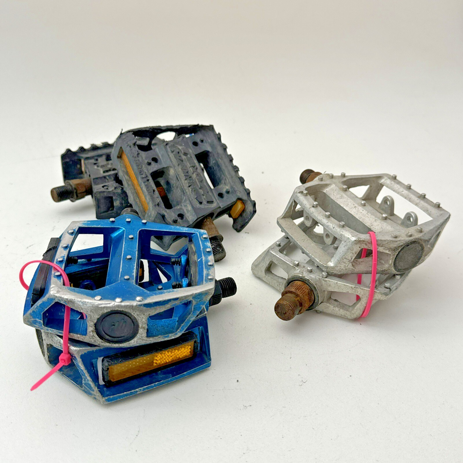 Old School BMX Team Haro Pedals 1/2 in OPC Freestyle LOT 90s Plastic Steel L01