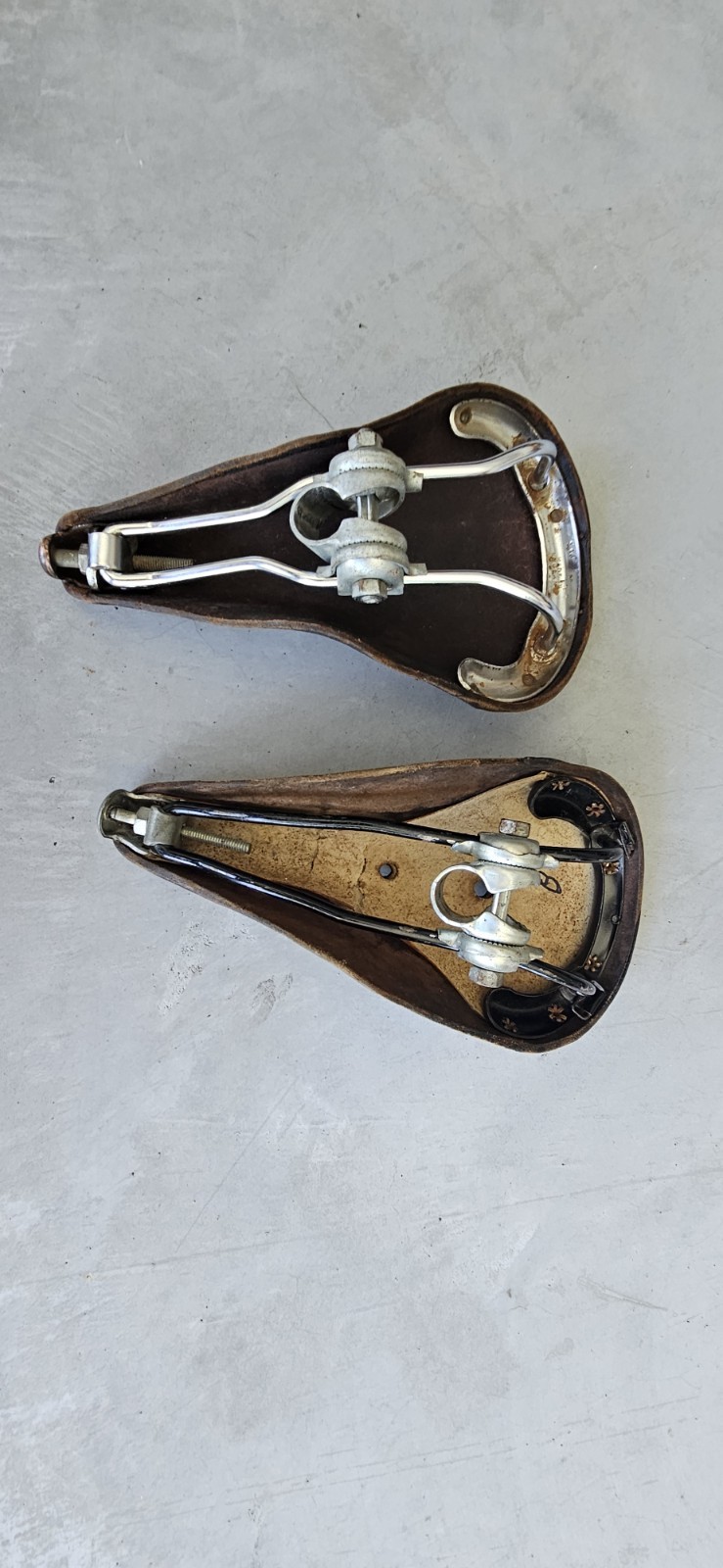 Vintage Lot Brooks + Pryma Professional Seat Saddle Copper Rivet Button England!
