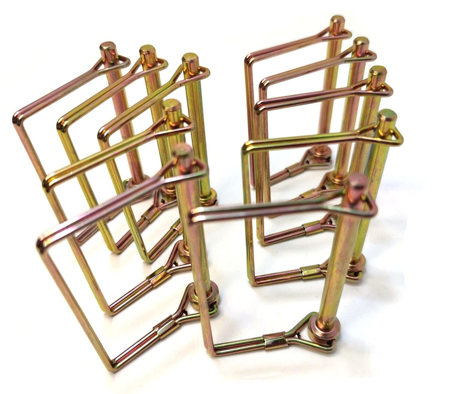 Wire Lock Pin, Trailer Coupler Pin,Hitch pin,1/4 Inch, 10 Pieces, Square, Gold