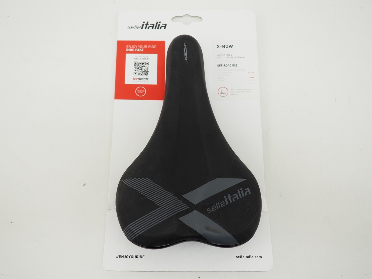 New! Selle Italia X-Bow 155 x 255mm Gravel/Mountain Bike Saddle Black