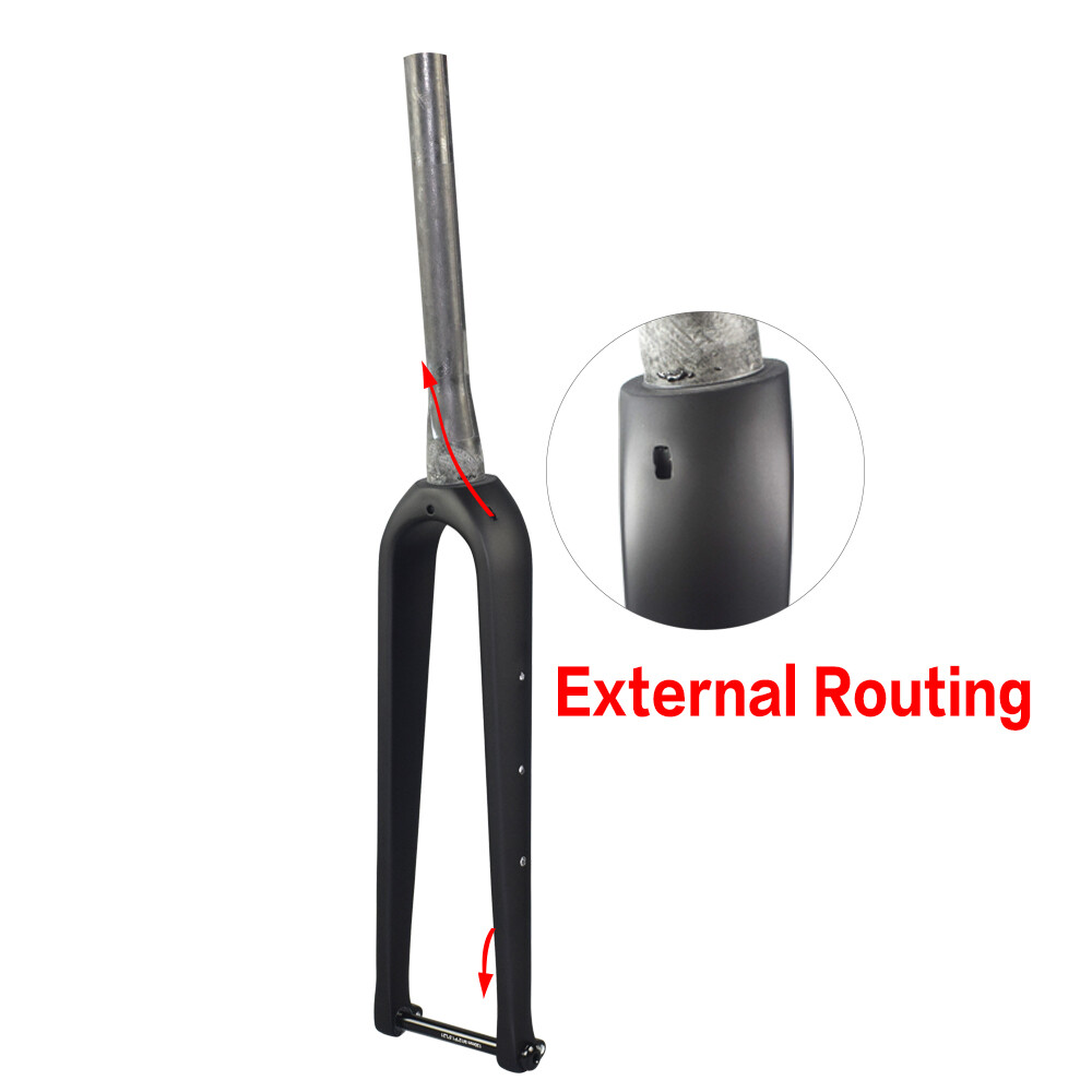 AIRWOLF 700*45C Gravel Carbon Fiber Fork Cyclocross Road Bike Bicycle Rigid Fork