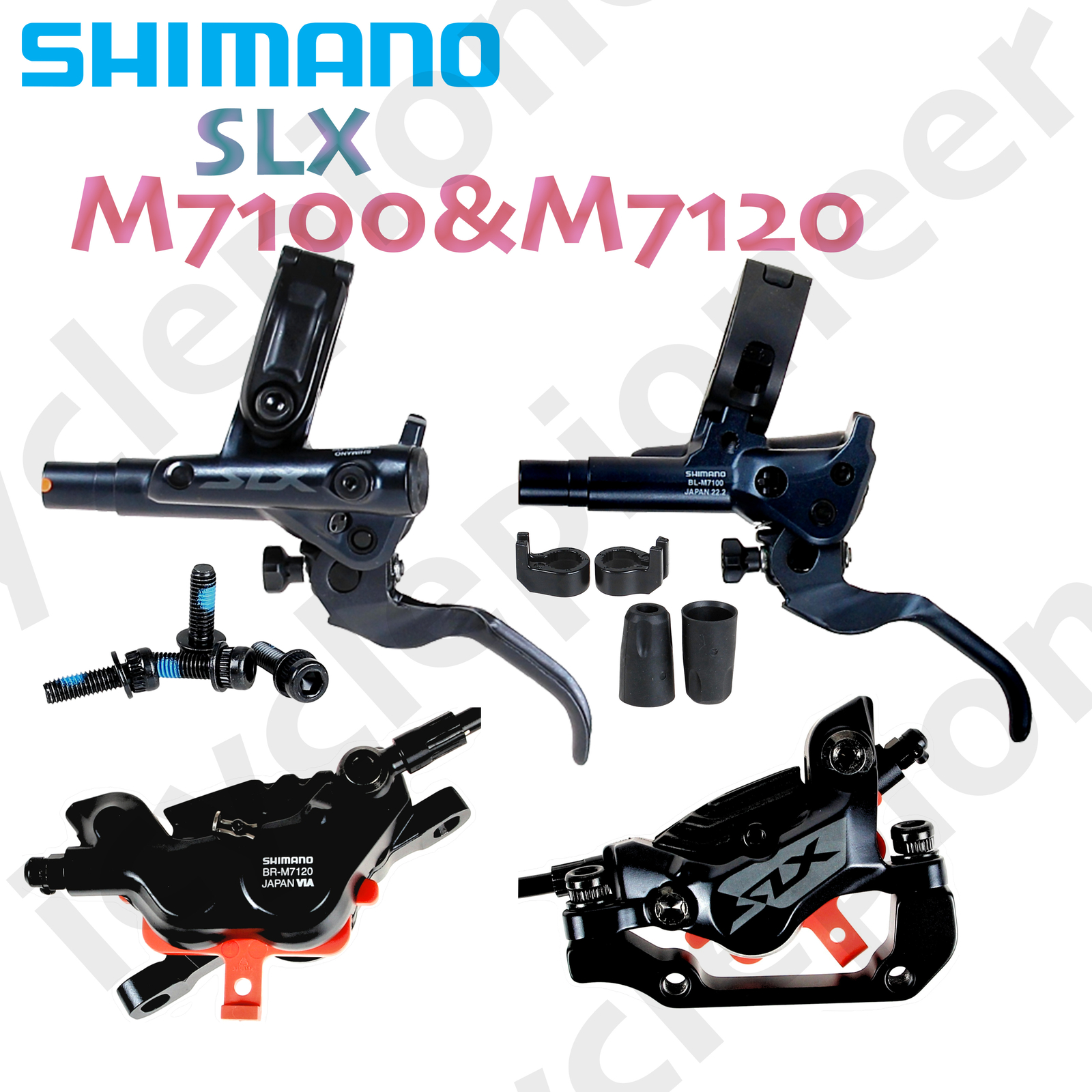 Shimano SLX BL-M7100&BR-M7120 J-Kit 4-Piston Hydraulic Disc Brakes I-Spec EV
