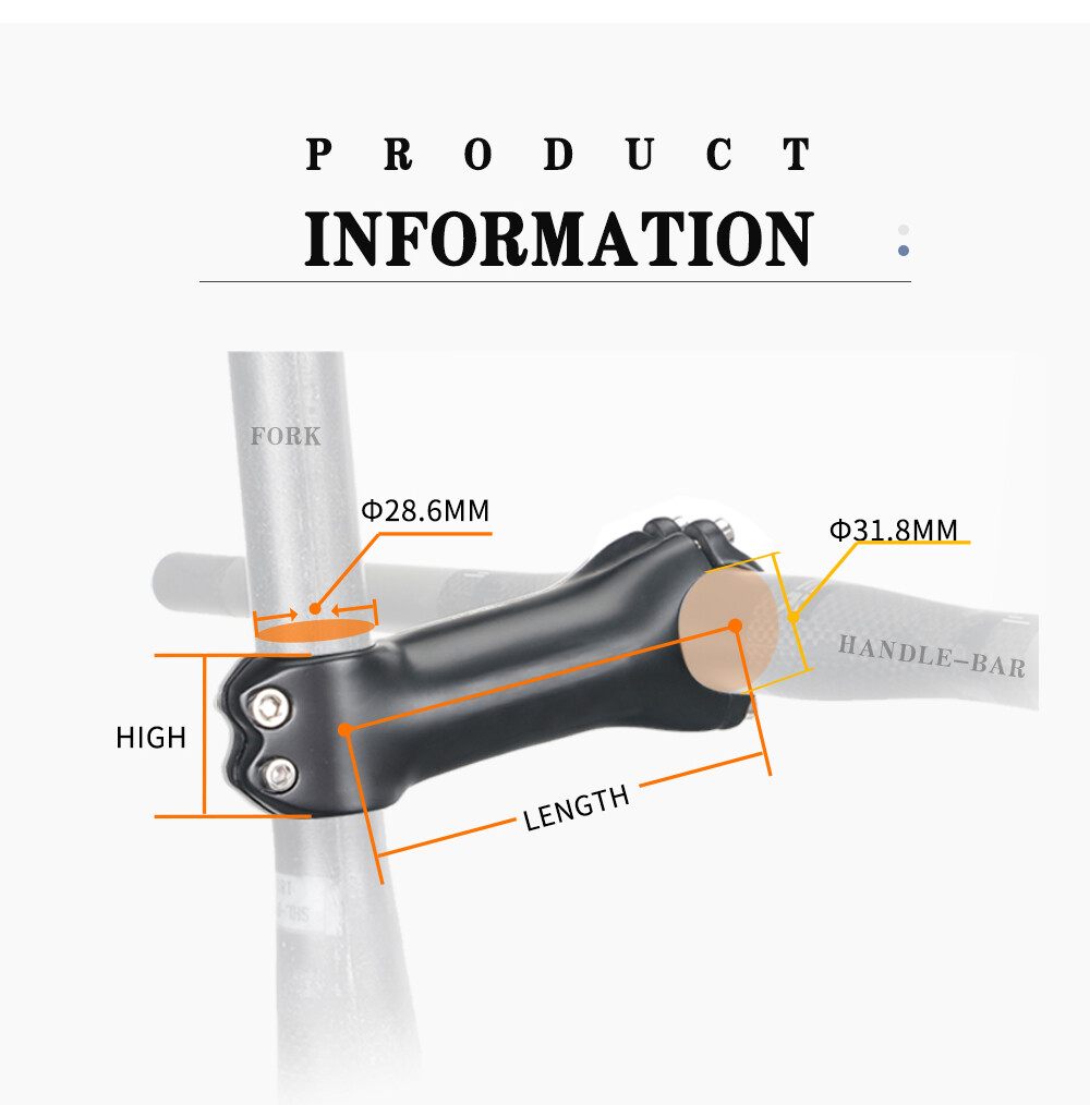 TOSEEK Bicycle MTB Handlebar Stem 28.6-31.8mm Aluminum+Carbon Fiber Stem 6/17°