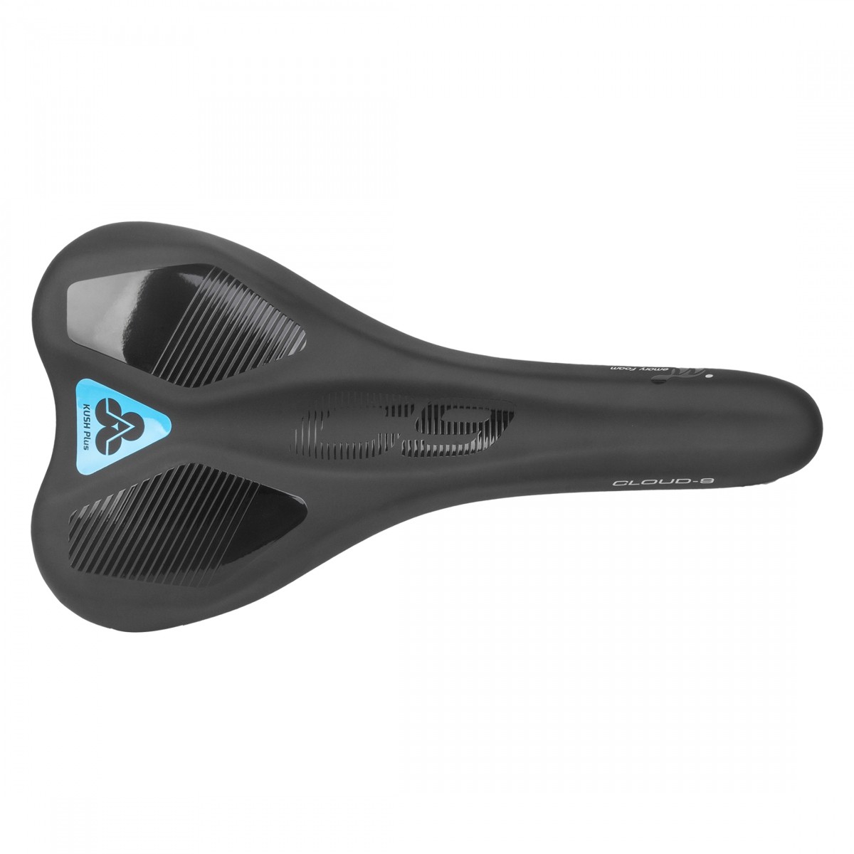 Cloud-9 Unisex Narrow Sport Saddle Kush Plus Memory Foam Road MTB Unisex Black