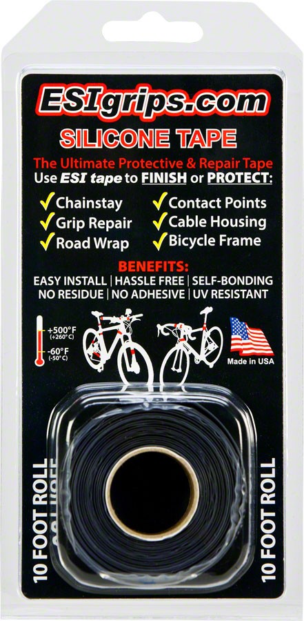 ESI Silicone Protective Tape 10′ Roll Black Non-Adhesive Consumers Roll