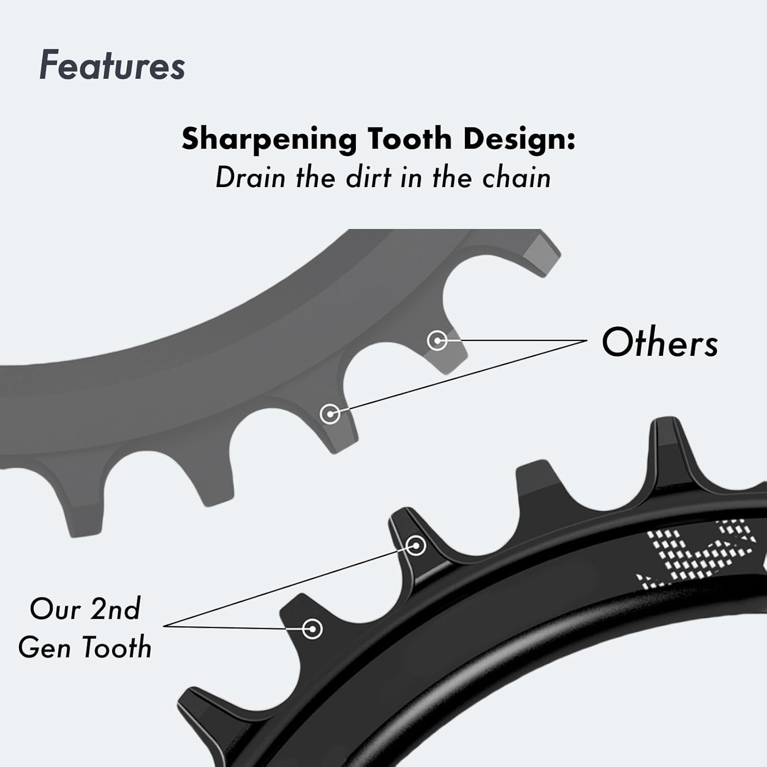 DJC Bike Chainring 130BCD 40T to 58T Round Chainwheel Narrow Wide Tooth Lightwei
