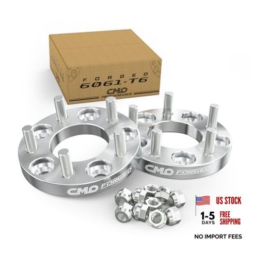 Forged 5×4.75 Wheel Spacers 25mm (2pcs, 1″, 87.1mm Bore, M14x1.5 25mm (2pc)