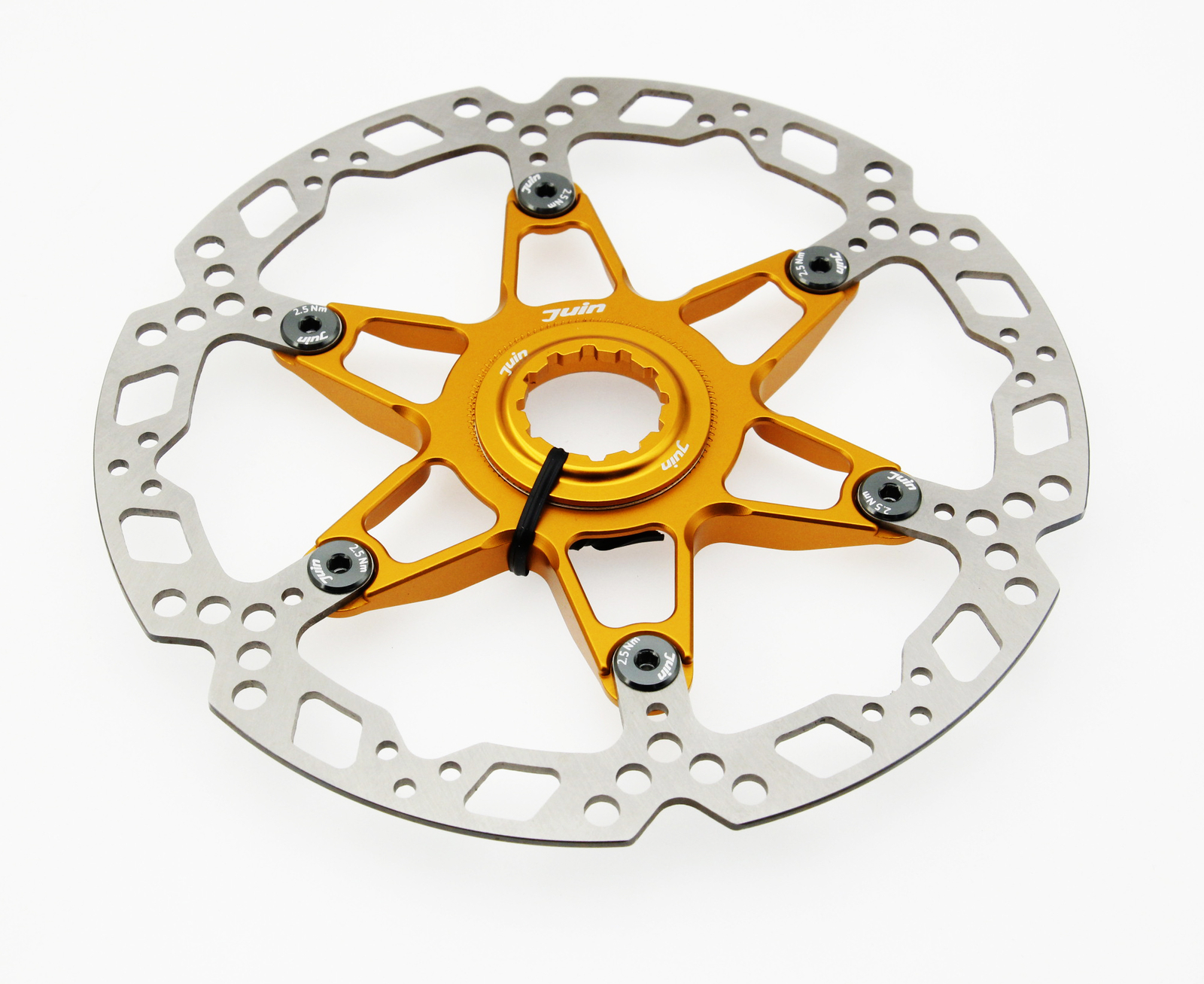 Juin Tech RT01 Gold Centerlock Floating Disc Brake Rotors 160 140mm Road Gravel