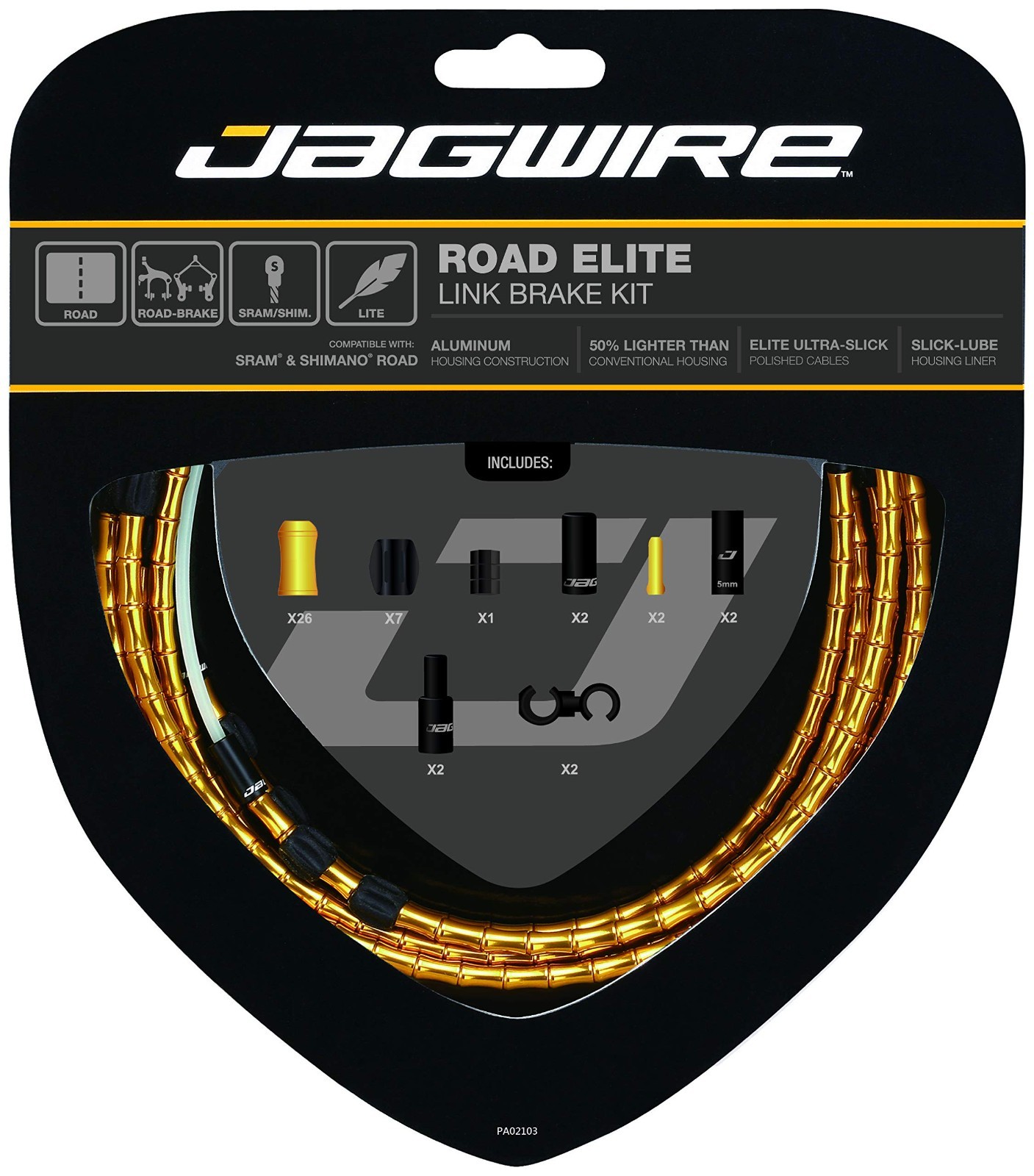 Jagwire JW-RCK702 Road Elite Link Brake Kit Cable