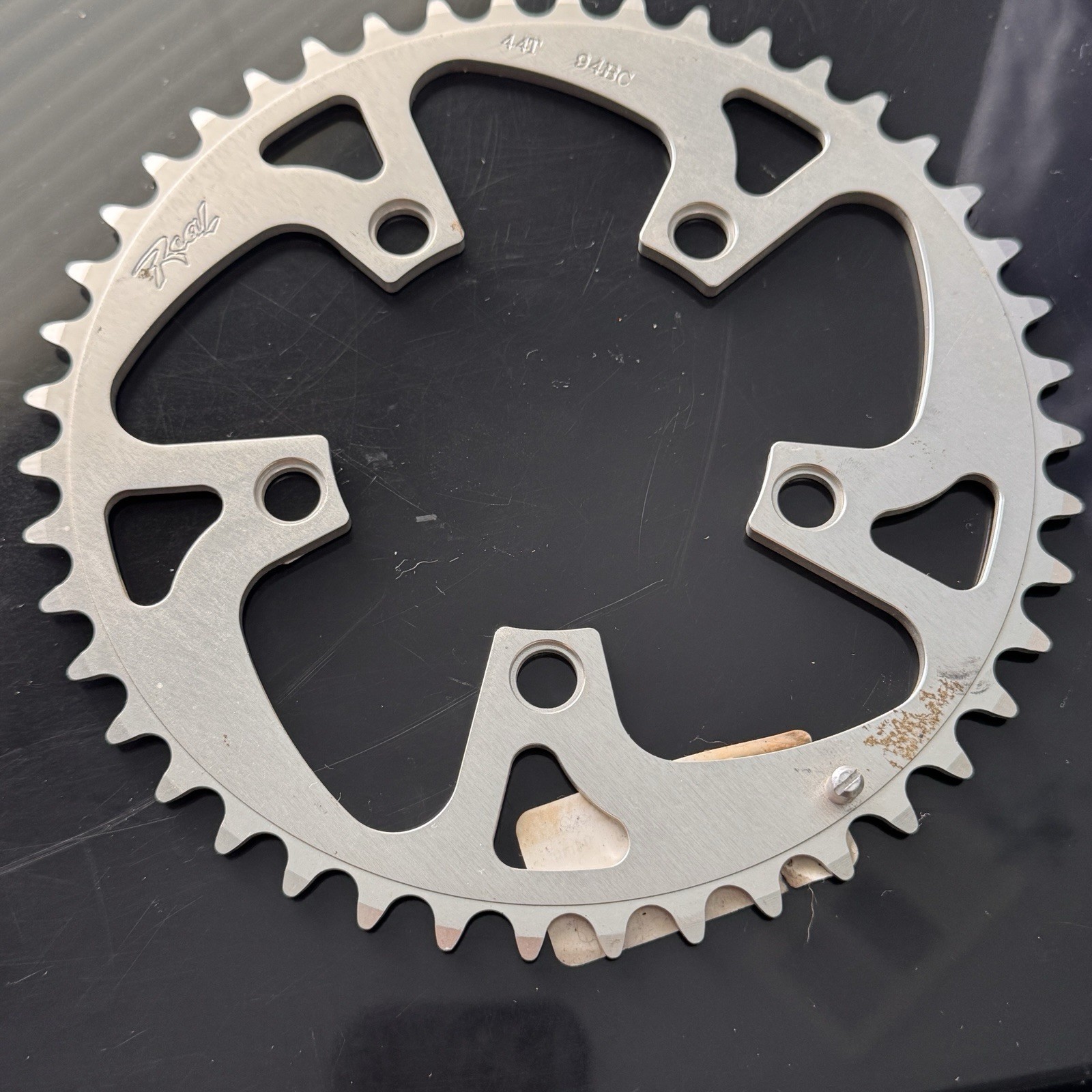 Chainring 44T x 5 Bolt x 94mm W Shifting Ramps & Pin for ATB Cranks Silver