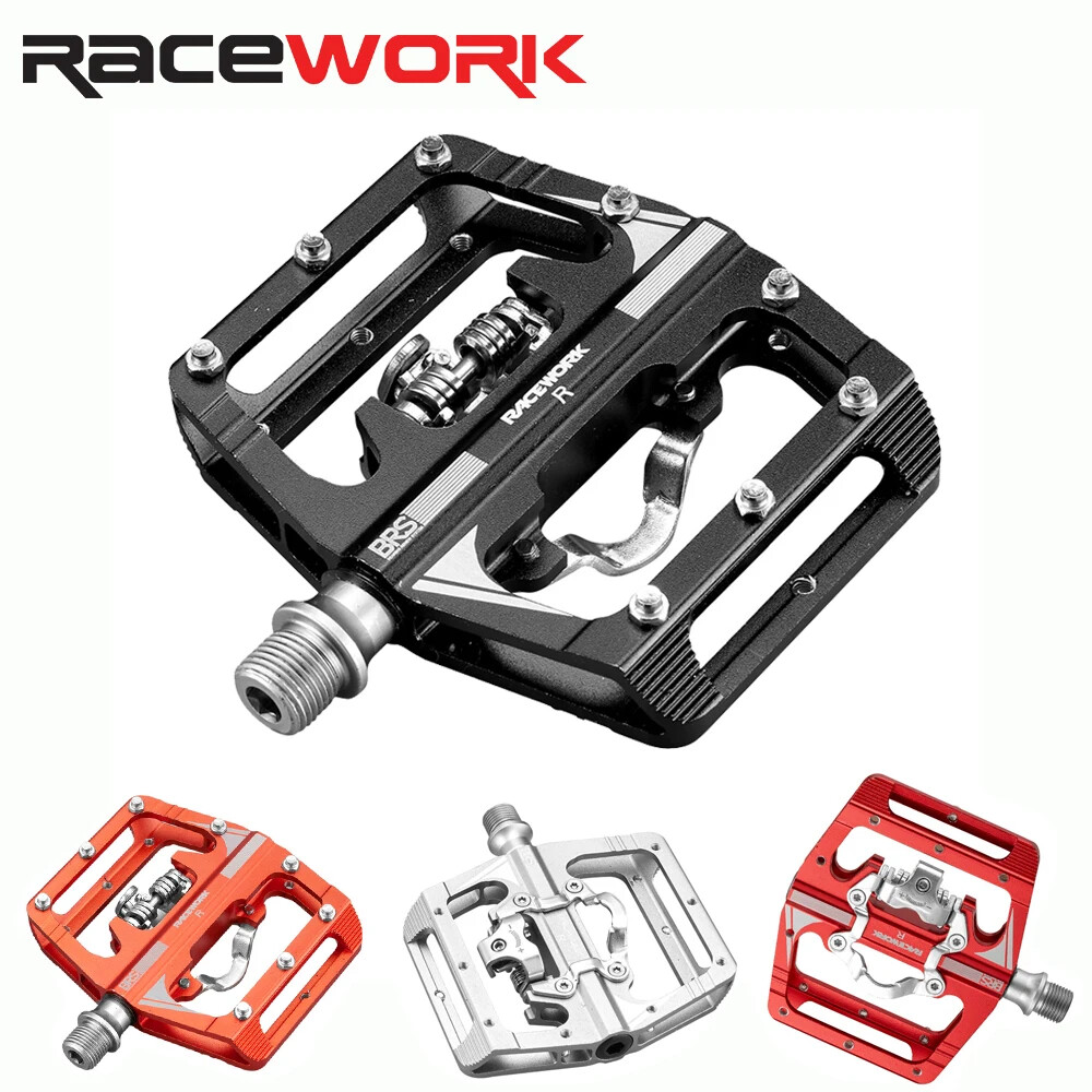 Mountain Bike Clipless Pedal Set Single Side Clip Compact Double Function