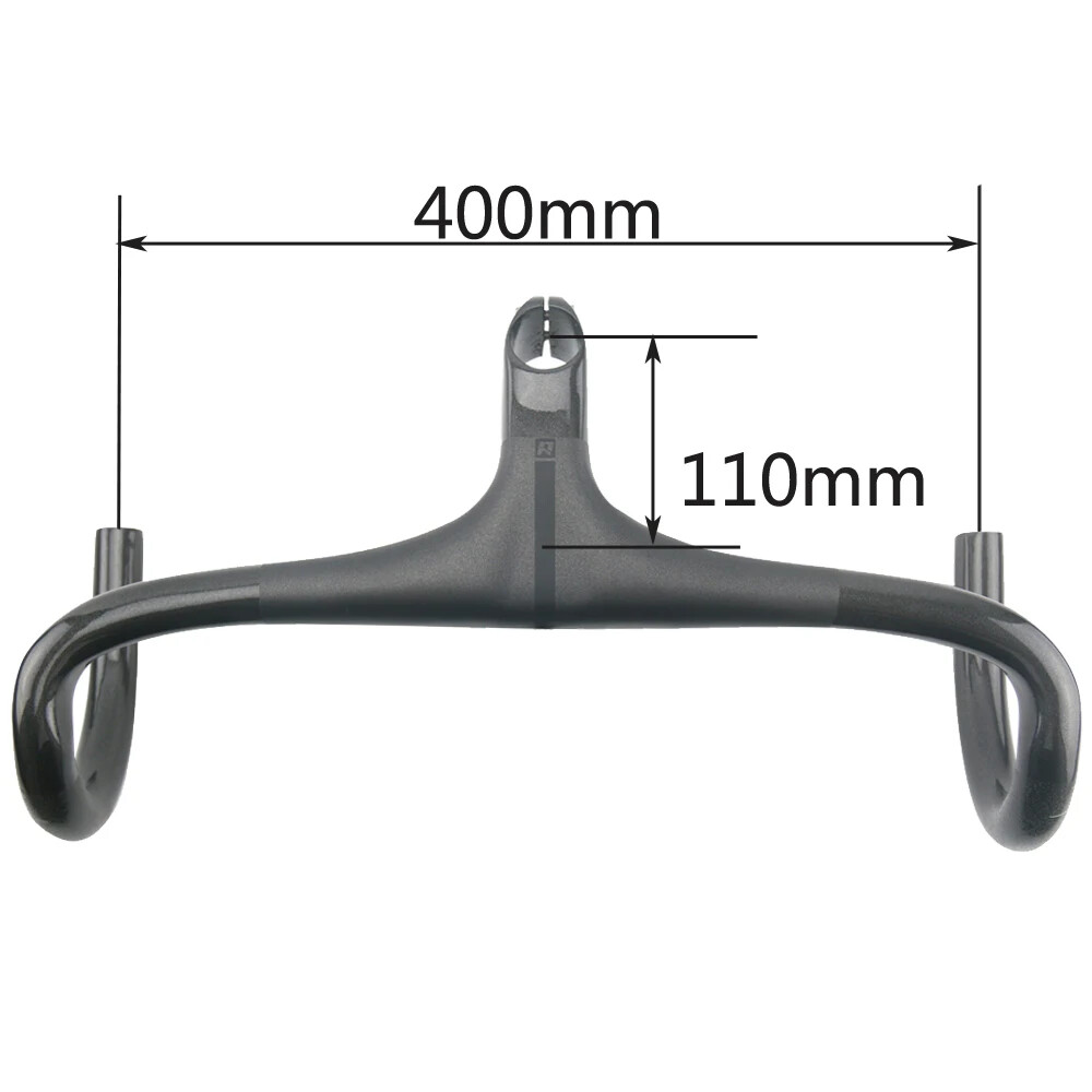 400/420/440mm Carbon Road Racing Bike Handlebar Integrated with Stem Drop Bar