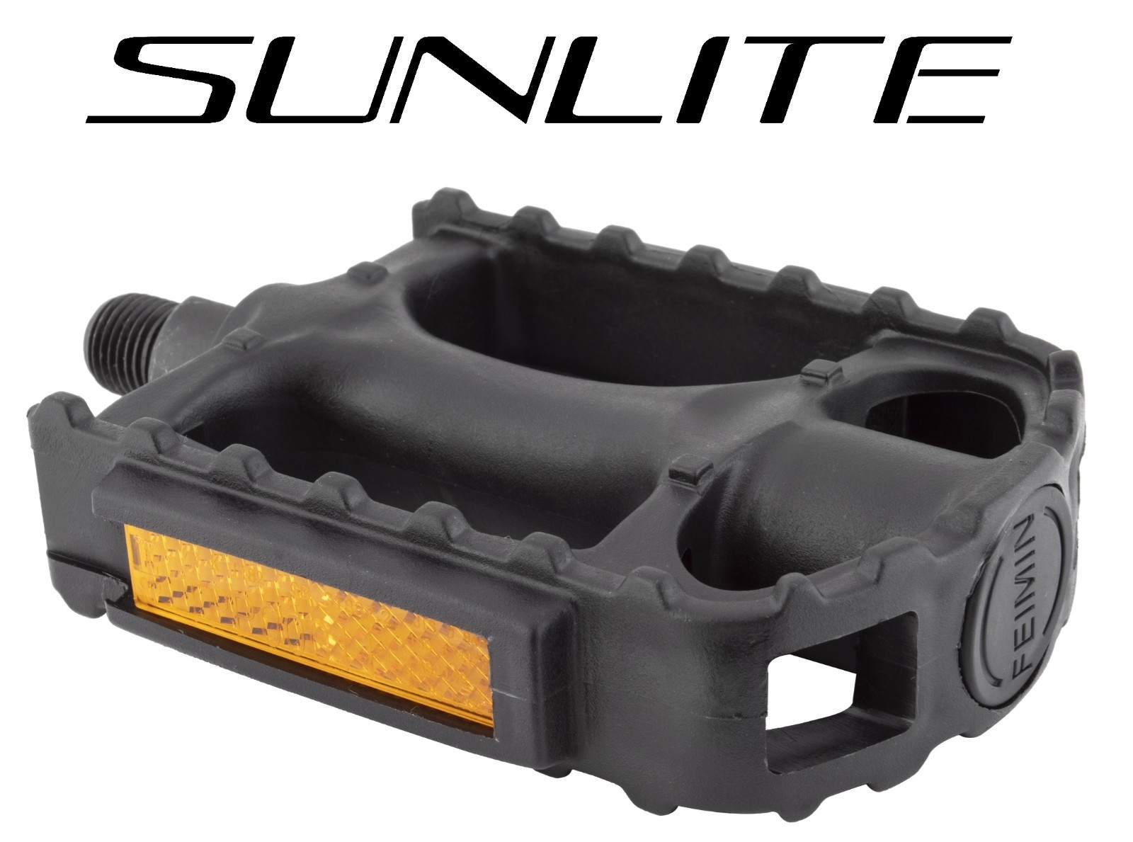 PEDALS Sunlite MTB PLASTIC 1/2in Black Pair
